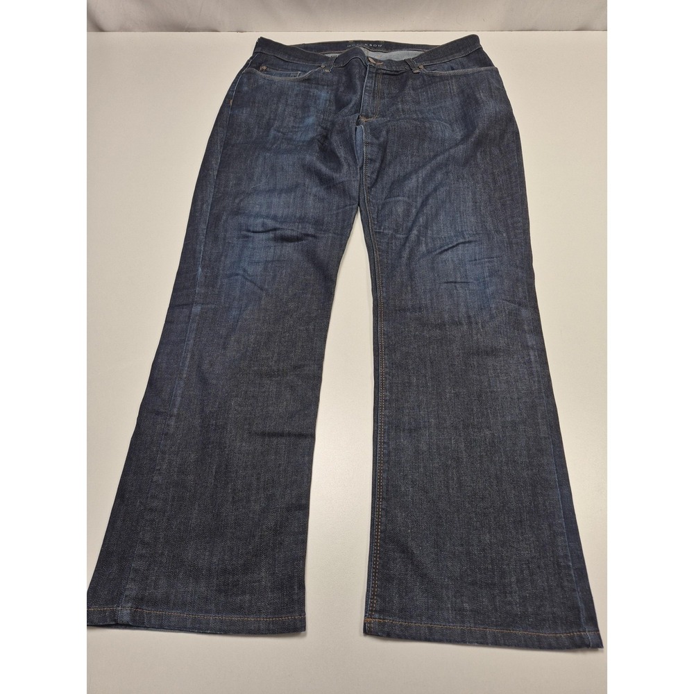 Mott & Bow Jeans Mens 36x32 Dark Wash Blue Straight Leg Stretch Denim Pants